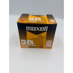 Maxell CD-R74 Blank Recordable Media 74 Min 650MB 10 Pack Slim Case 623310 Japan